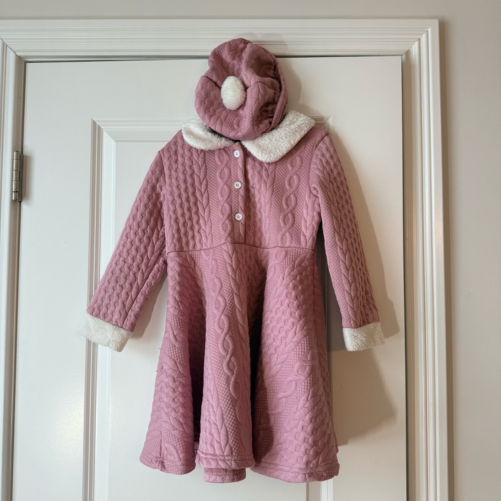 SHEIN Pink Dress with Knitting Design